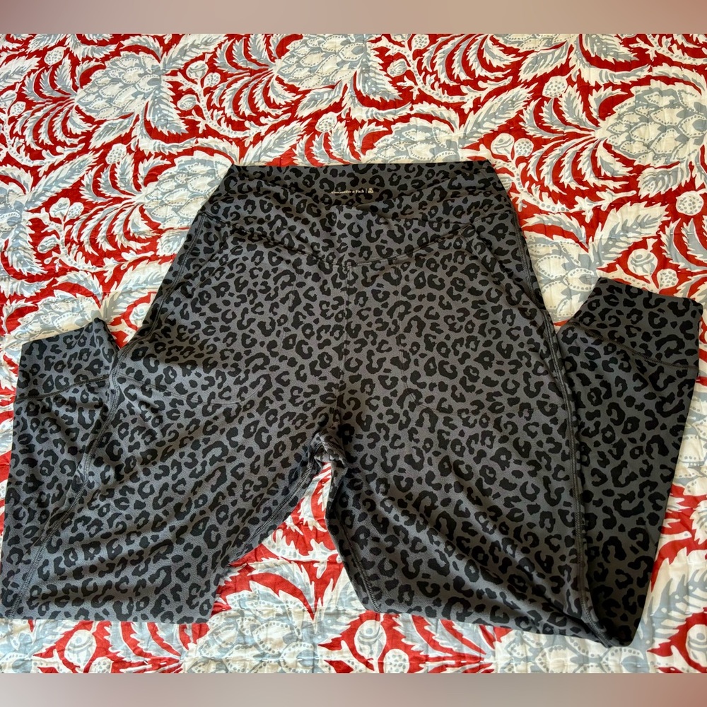 A&F Leopard Joggers